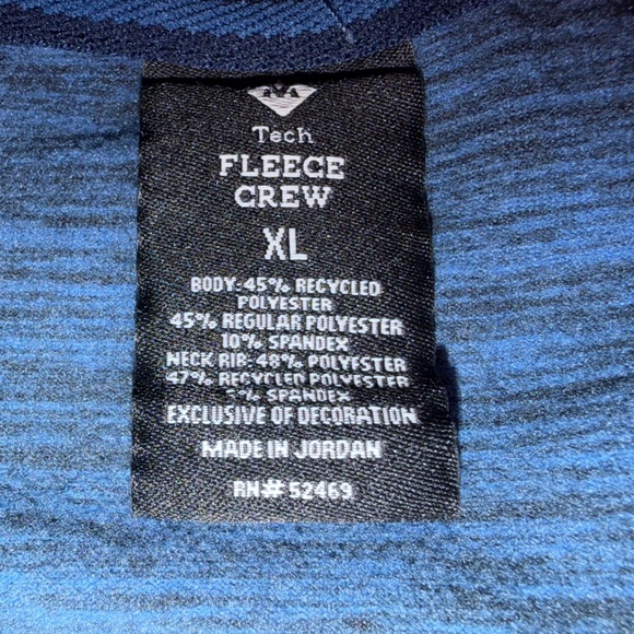 Men's XL Blue Long Sleeve shirt, top blue black‎ t shirt light weight winter - Picture 5 of 5